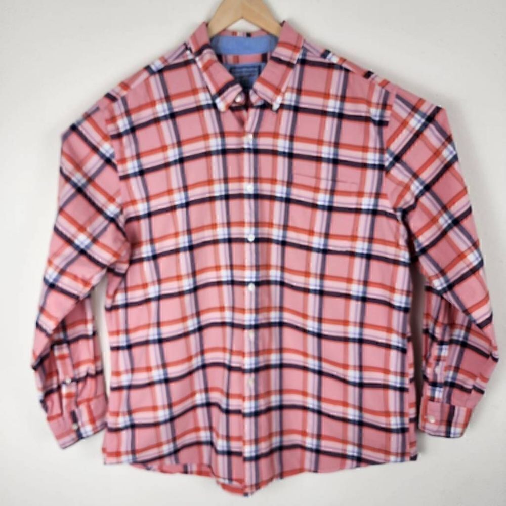 Saddlebred Vintage Oxford Men's Multicolor Long Sleeve Plaid Shirt Size 2XXL